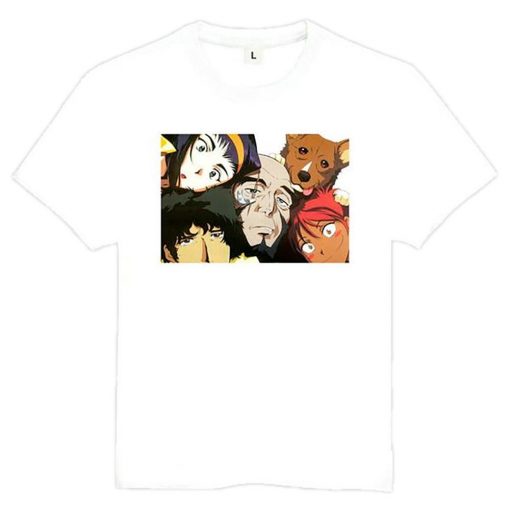 Cowboy Bebop Shirt カウボーイビバップ Poster Image AM2910 Asian S / White Official Cowboy Bebop Merch
