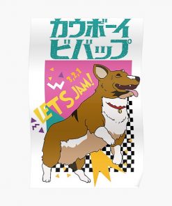 Let's Jam! Cowboy Bebop Corgi Poster RB2910 product Offical Cowboy Bebop Merch