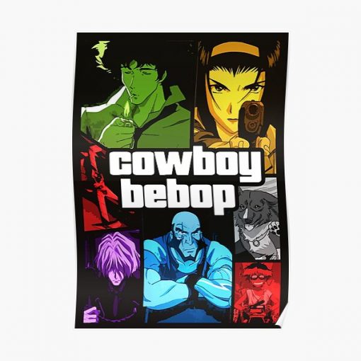 Cowboy Bebop GTA V mosaic  Poster RB2910 product Offical Cowboy Bebop Merch