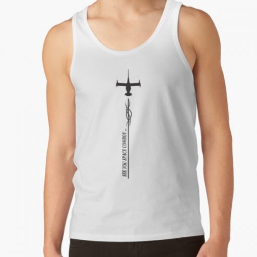 SEE YOU SPACE COWBOY... Black on White | Swordfish II | Cowboy Bebop Tank Top RB2910 product Offical Cowboy Bebop Merch