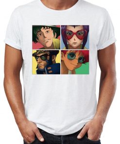 Cowboy Bebop Shirt カウボーイビバップ Character Grid AM2910 Asian M / White Official Cowboy Bebop Merch