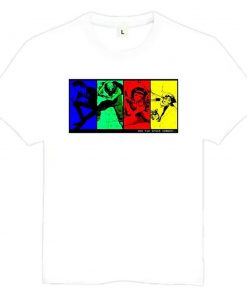 Cowboy Bebop Shirt カウボーイビバップ Character Panel AM2910 Asian S / White Official Cowboy Bebop Merch