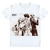 Cowboy Bebop Shirt カウボーイビバップ Flapper Style Main Characters AM2910 Asian M / White Official Cowboy Bebop Merch