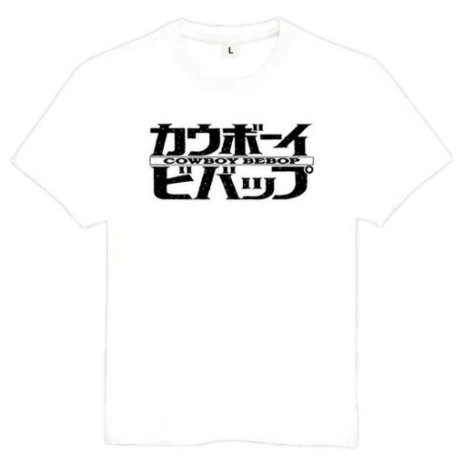 Cowboy Bebop Shirt カウボーイビバップ Series Logo Title AM2910 Asian S / White Official Cowboy Bebop Merch