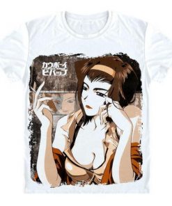 Cowboy Bebop Shirt カウボーイビバップ Sexy Faye Valentine AM2910 Asian M / White Official Cowboy Bebop Merch