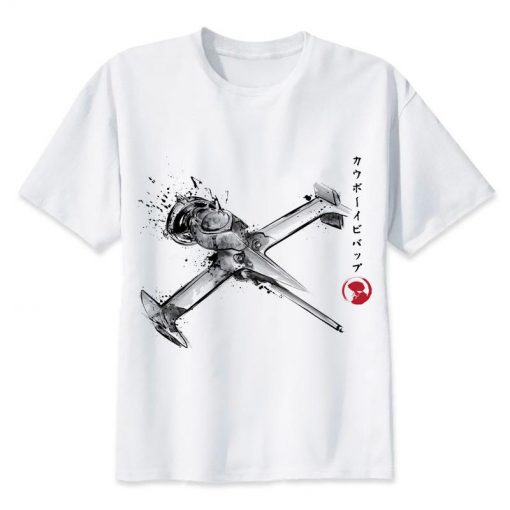 Cowboy Bebop Shirt カウボーイビバップ Spike's Speedster AM2910 Asian M / White Official Cowboy Bebop Merch