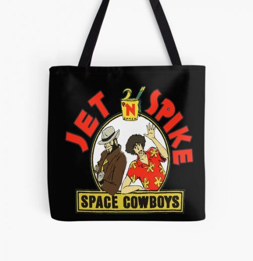 Jet & Spike Space cowboys Ramen  All Over Print Tote Bag RB2910 product Offical Cowboy Bebop Merch