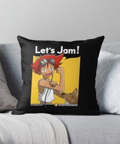Jamming with Edward Throw Pillow RB2910 product Offical Cowboy Bebop Merch