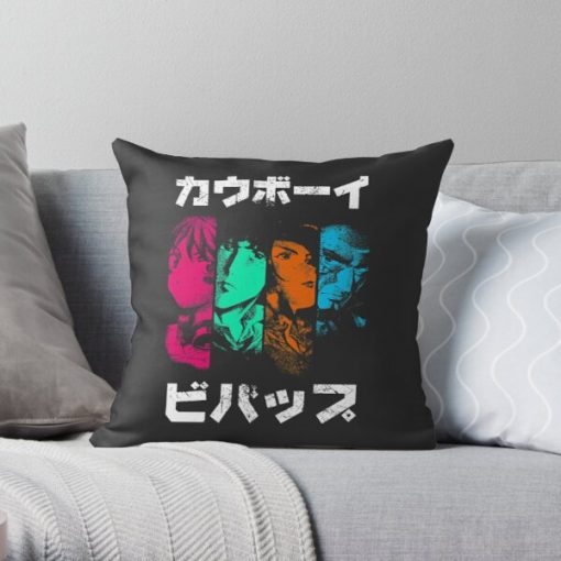 Bebop Noir (color) Throw Pillow RB2910 product Offical Cowboy Bebop Merch