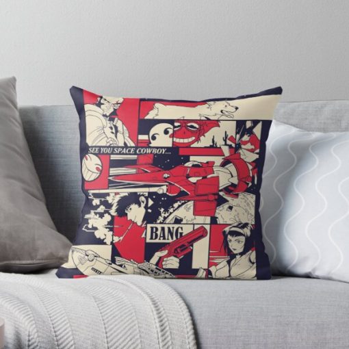 Bebop Pattern Throw Pillow RB2910 product Offical Cowboy Bebop Merch