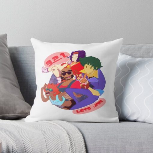 3,2,1 Let's Jam Throw Pillow RB2910 product Offical Cowboy Bebop Merch