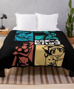 Cowboy Bebop Retro Vintage Throw Blanket RB2910 product Offical Cowboy Bebop Merch