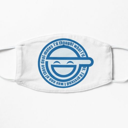 The Laughing Man logo with scan lines - Ghost In The Shell Stand Alone Complex Flat Mask RB2910 product Offical Cowboy Bebop Merch