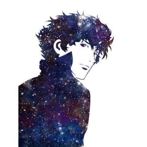 Cowboy Bebop Poster Canvas カウボーイビバップ Spike Looking Back AM2910 13 cm x 18 cm / Night Sky Official Cowboy Bebop Merch