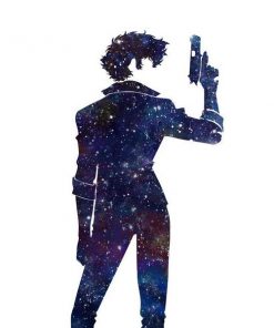 Cowboy Bebop Poster Canvas カウボーイビバップ Spike Spiegel Silhouette with Gun AM2910 13 cm x 18 cm / Night Sky Official Cowboy Bebop Merch
